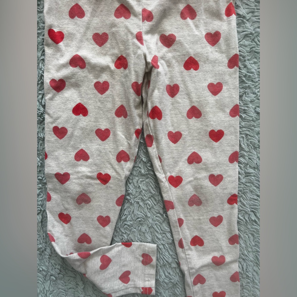Carter's Girls Pink Hoodie Top with Heart Leggings Set - Picture 3 of 5